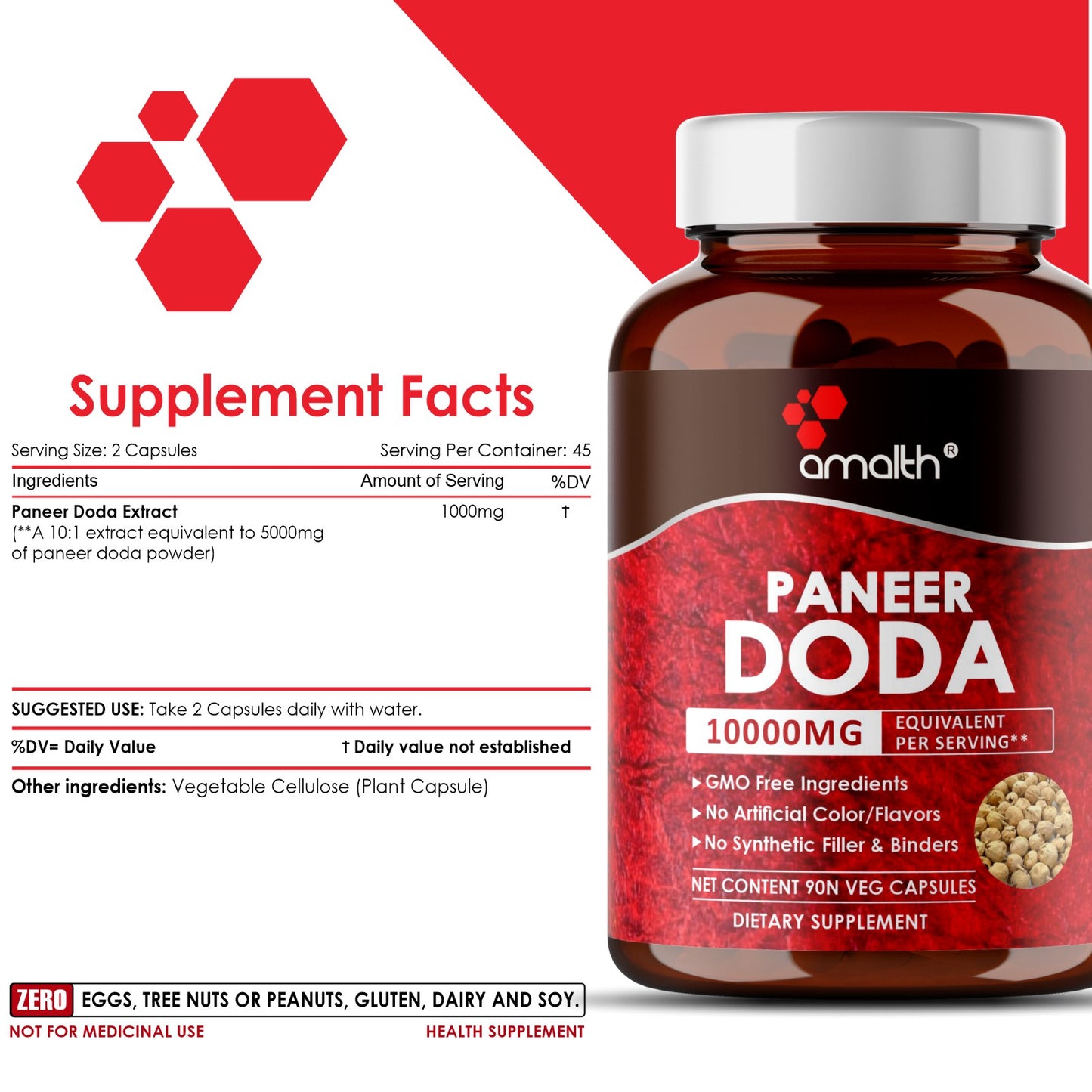 Paneer Doda Extract Powder 90 Capsules