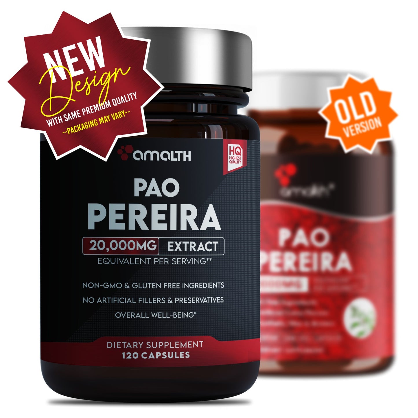 Pao Pereira Extract 20:1- Veg 120 Capsules