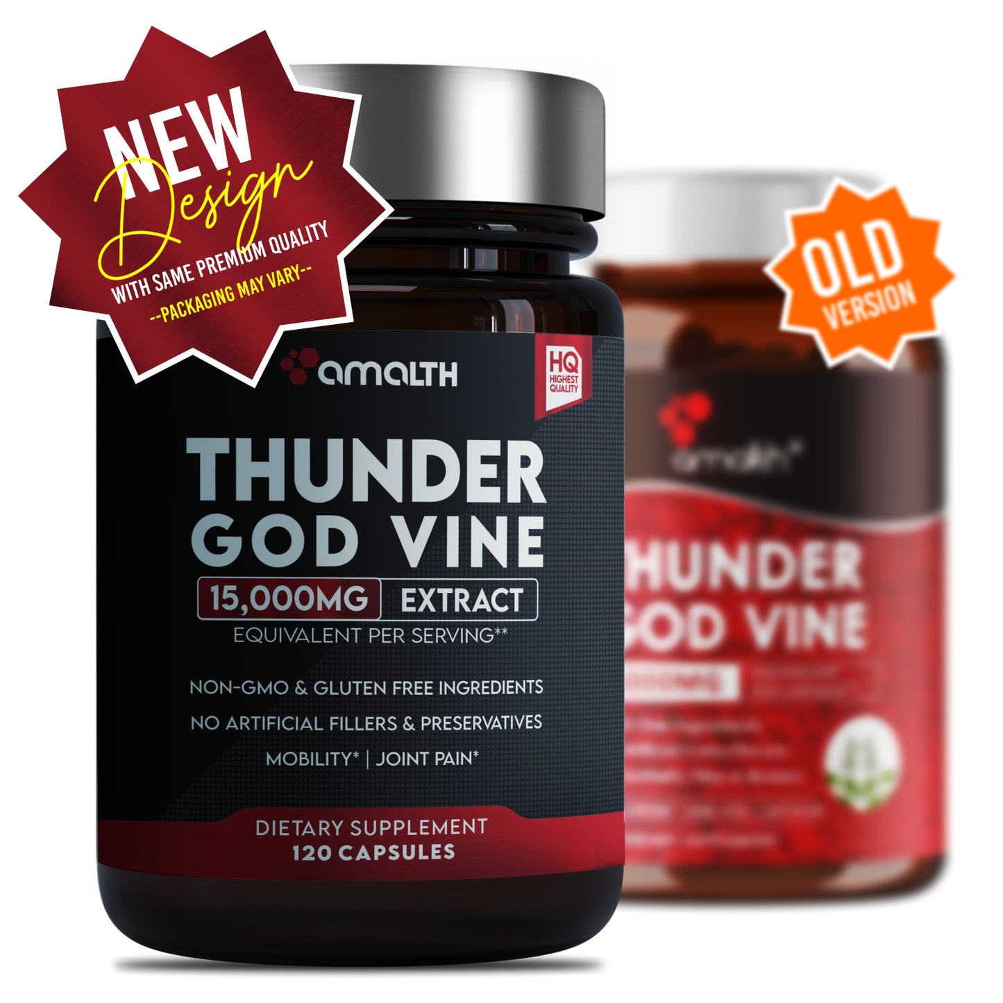 Thunder God Vine Root Extract 15:1 Supplement 120 Capsules