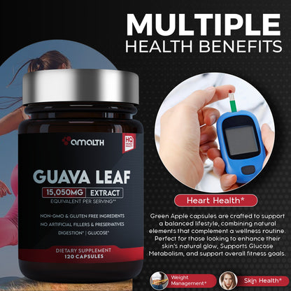 Guava Leaf Extract Powder 120 Capsules