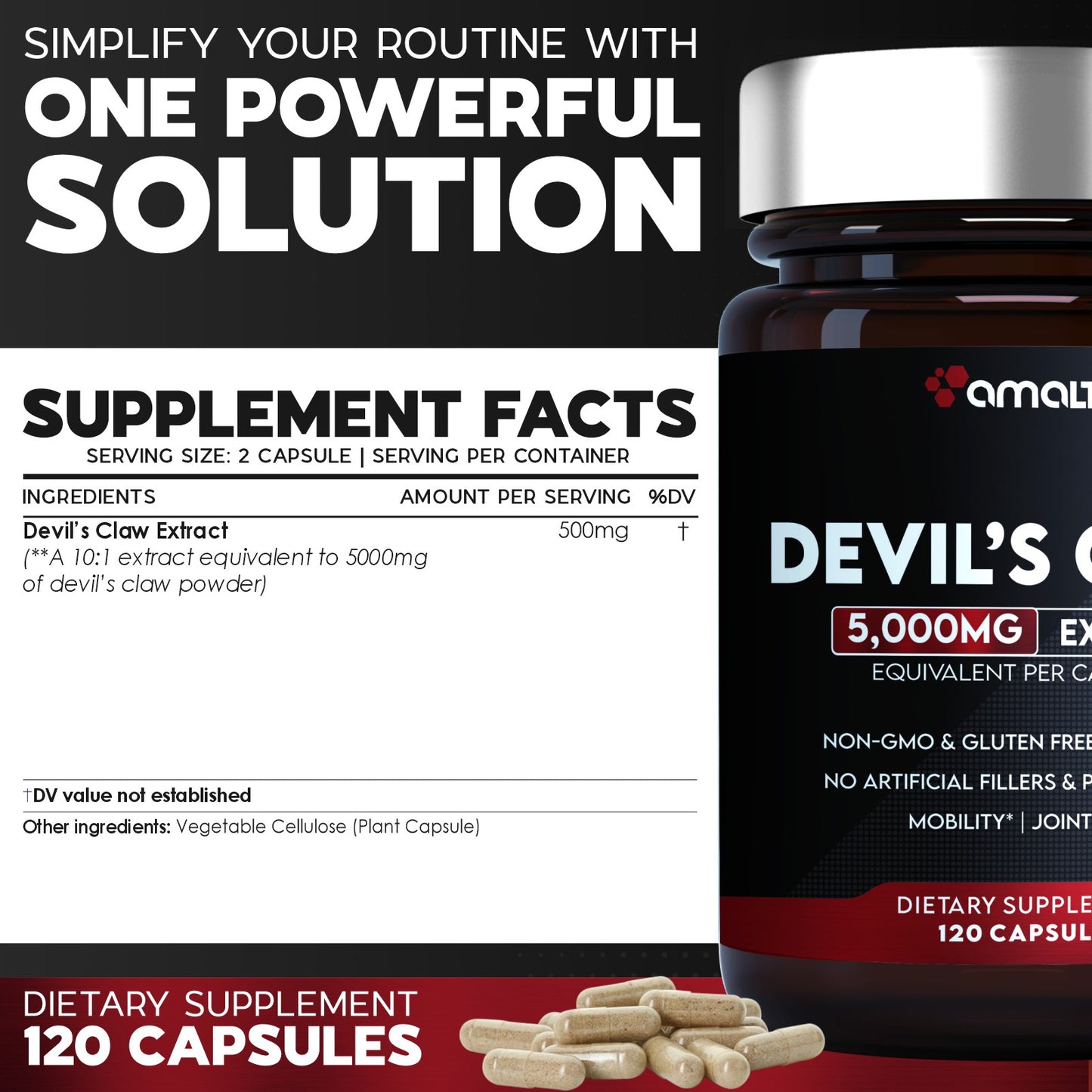 Devils Claw Extract 120 Veg Capsules