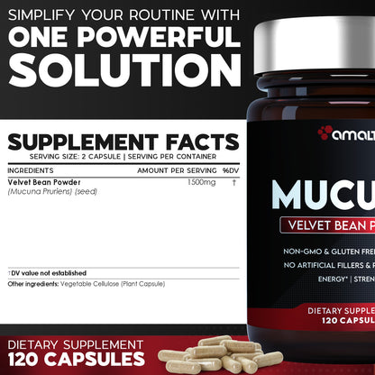 Mucuna Powder 120 Veg Capsules