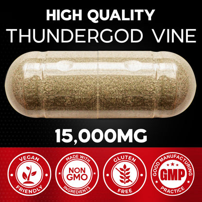 Thunder God Vine Root Extract 15:1 Supplement 120 Capsules